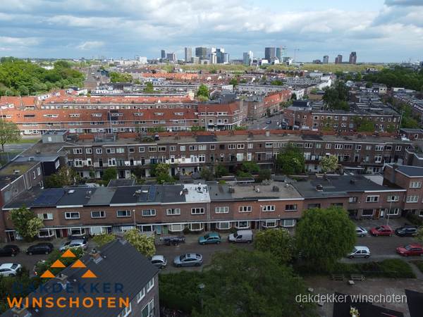 Luchtfoto van daken in woonwijk Winschoten Luchtfoto van daken in woonwijk Winschoten